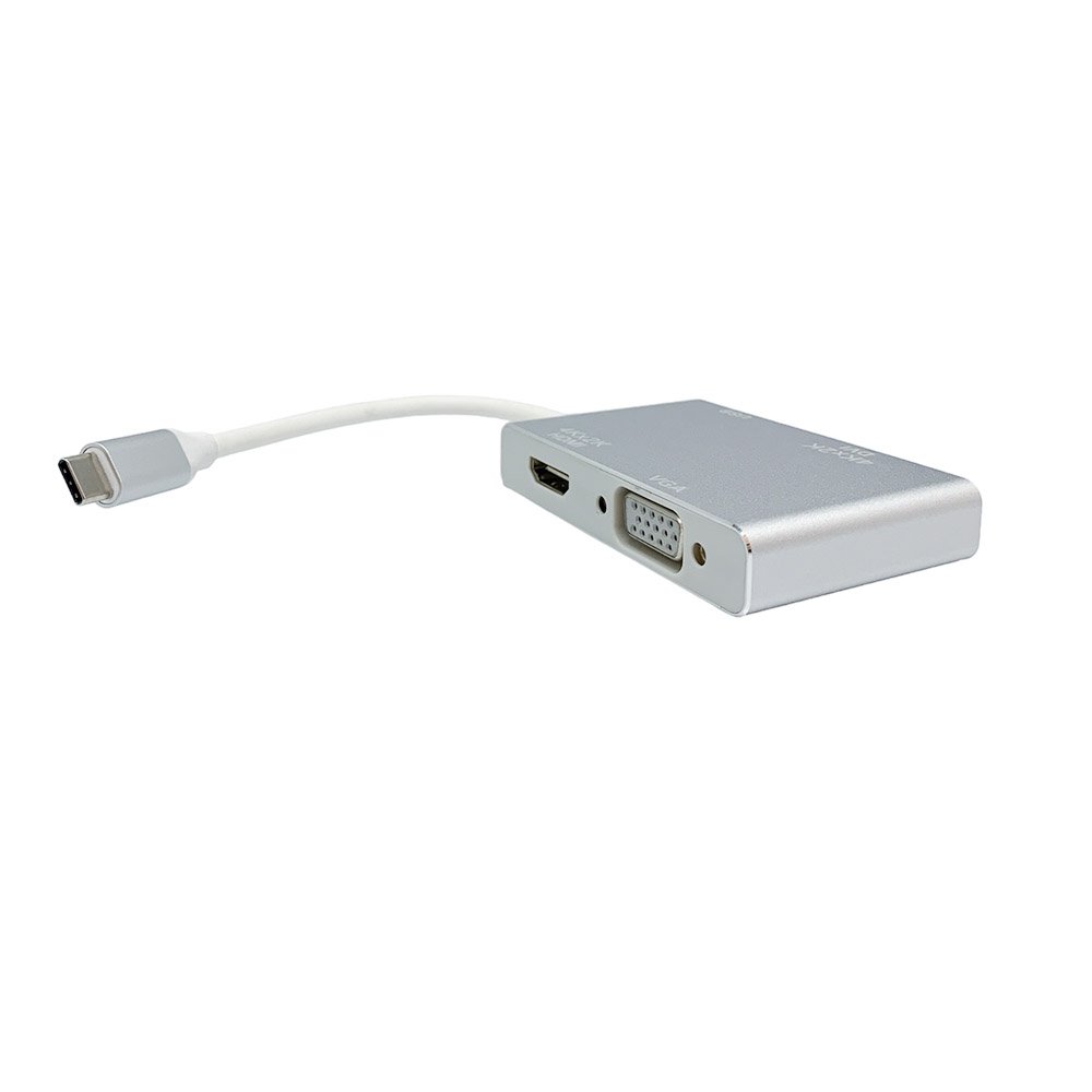 Adaptateur USB type-C vers VGA DVI HDMI et USB cable 4 in 1