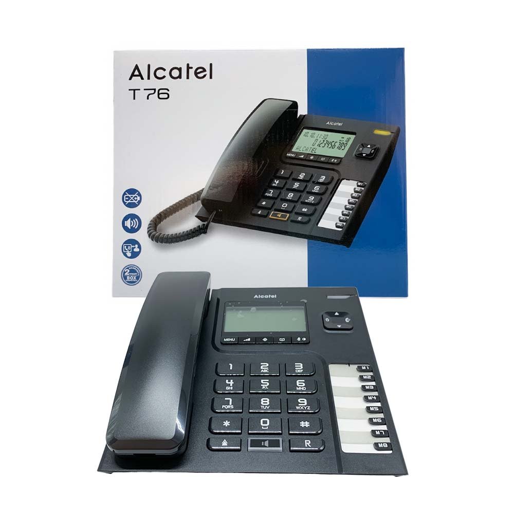 Alcatel Telephone fixe filaire T76 identification de l'appelant haut  parleur grand écran à prix pas cher