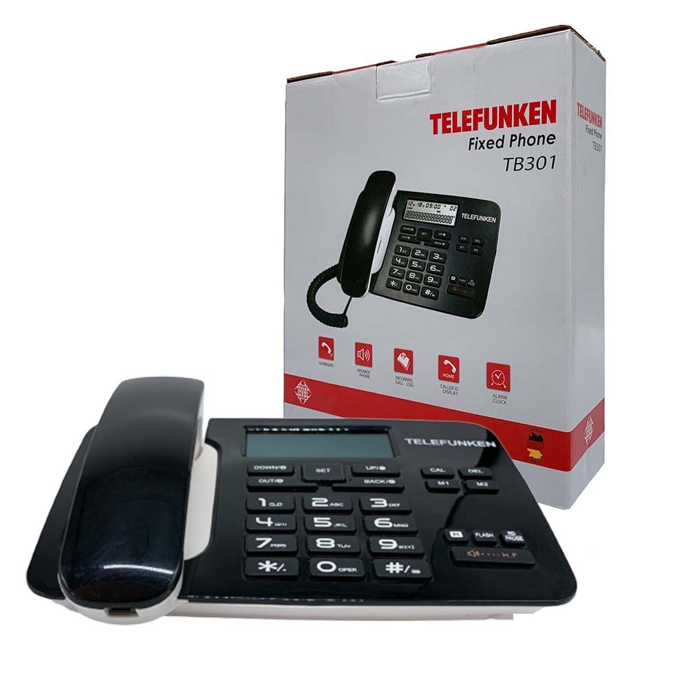 Telefunkuen Téléphone Fixe Filaire Bureau TB301 - TecnoCity