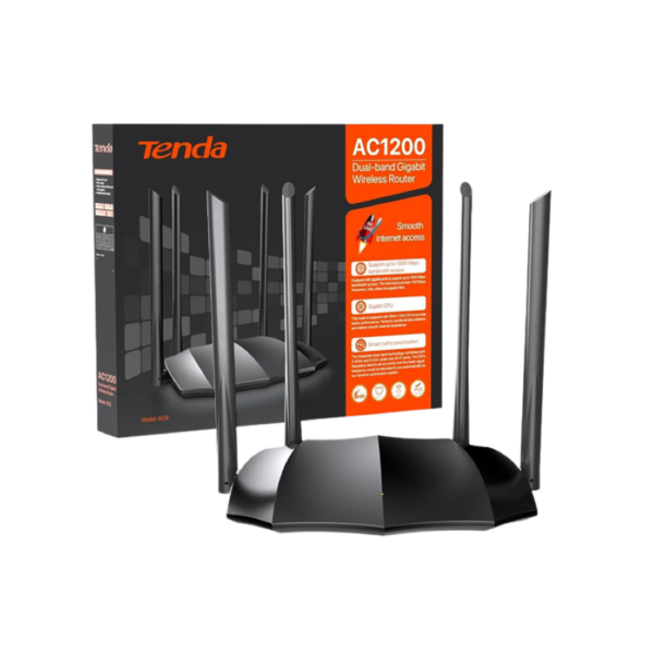 Tenda AC8 Routeur WiFi Sans fil Gigabit double bande AC1200