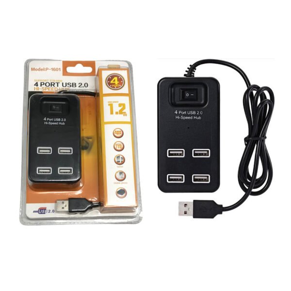 TOPLink Chargeur USB Portable Haute Vitesse 480 Mbps 4 Ports 2.0 P-1601