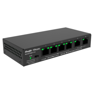 Ruijie - Switch 4 Ports POE+ 10/100 Mbps + 2*10/100 Mbps UPlink - RG-ES106D-PV2 Prix Maroc