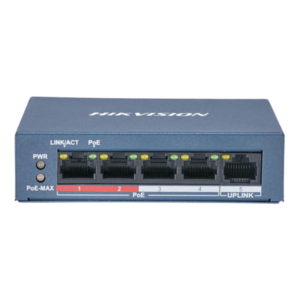 Hikvision Switch Réseau DS-3E0105P-EM(B) – 5 Ports avec 4 Ports PoE pour Caméras IP