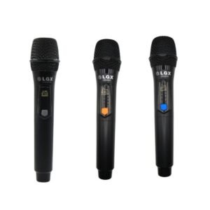 LGX24343 - Microphone Sans Fil UHF – Set 3 Micros + Récepteur Rechargeable, Anti-Larsen