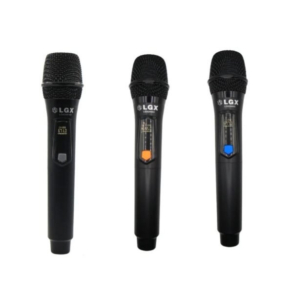 LGX24343 - Microphone Sans Fil UHF – Set 3 Micros + Récepteur Rechargeable, Anti-Larsen
