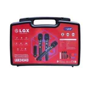 LGX24343 - Microphone Sans Fil UHF – Set 3 Micros + Récepteur Rechargeable, Anti-Larsen