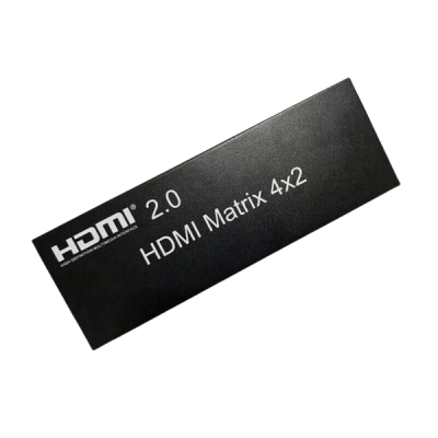 HDMI 2.0 Matrice Commutateur Switch-Splitter-4x2 Extracteur Convertisseur PC vers TV